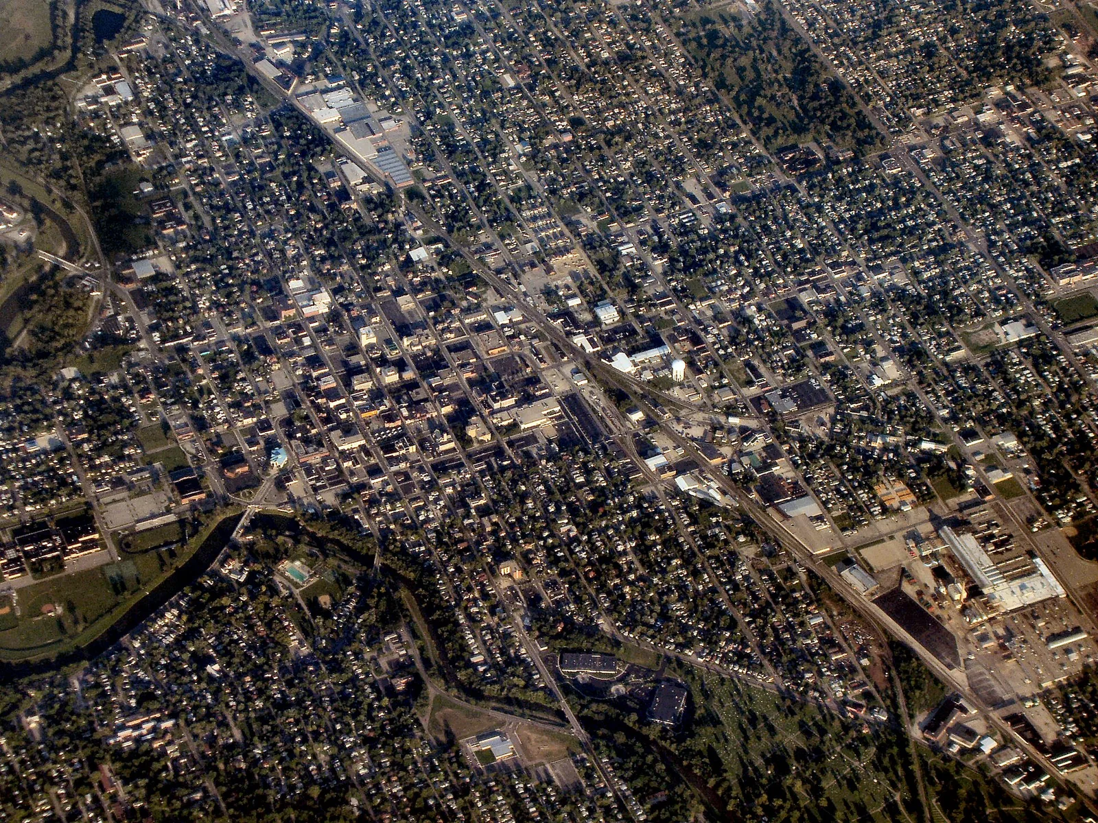 Muncie, Indiana: Muncie-indiana-downtown-from-above