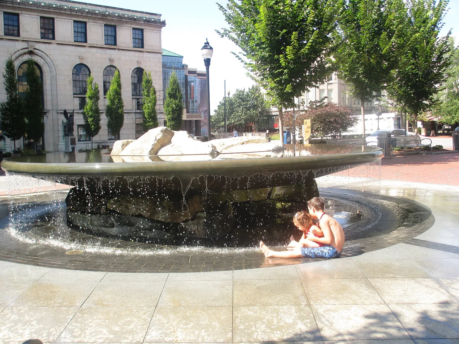 Asheville, North Carolina: Fountain, downtown Asheville, NC IMG 5204