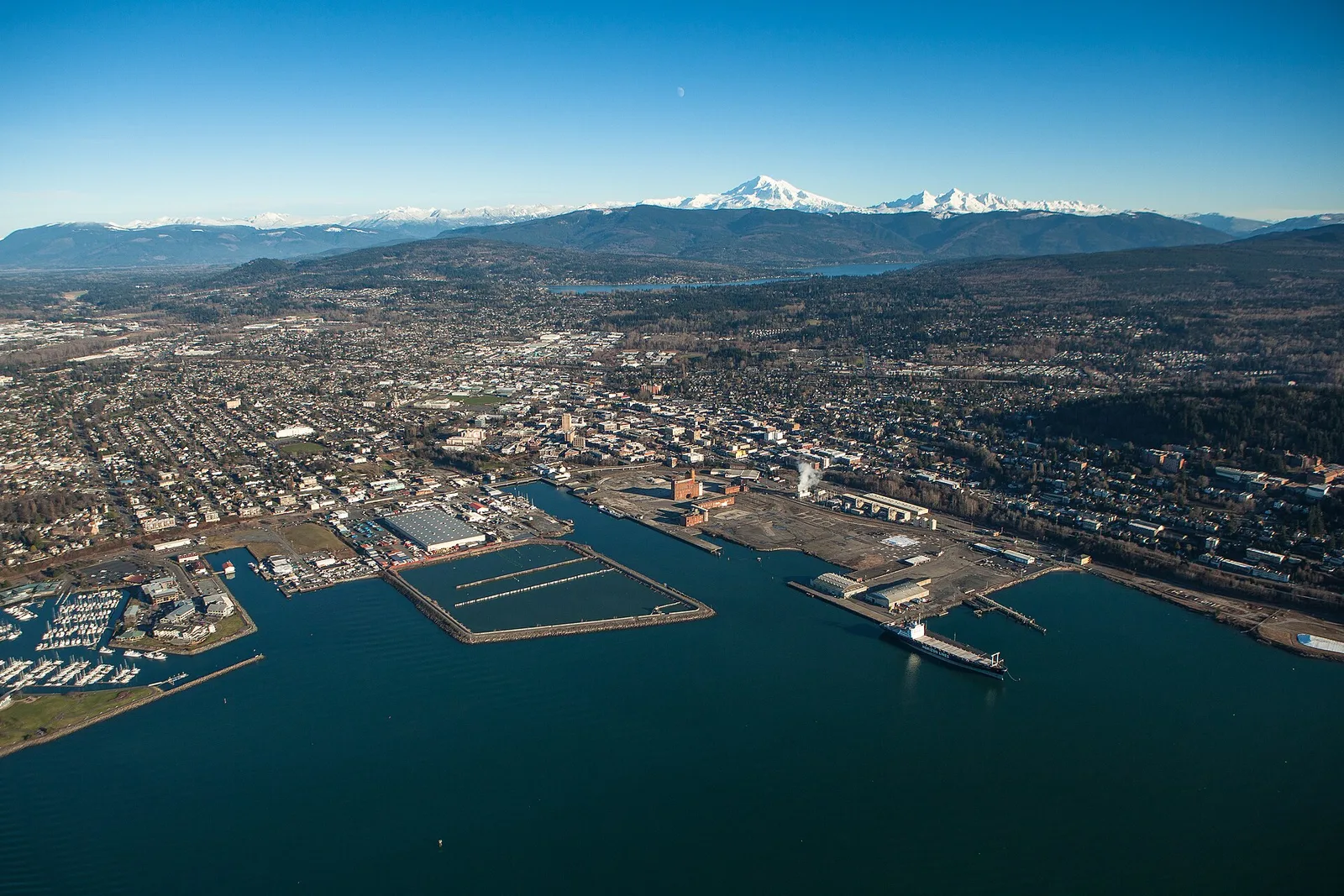 Vista de Bellingham, Washington: Aerial View of Bellingham, Washington