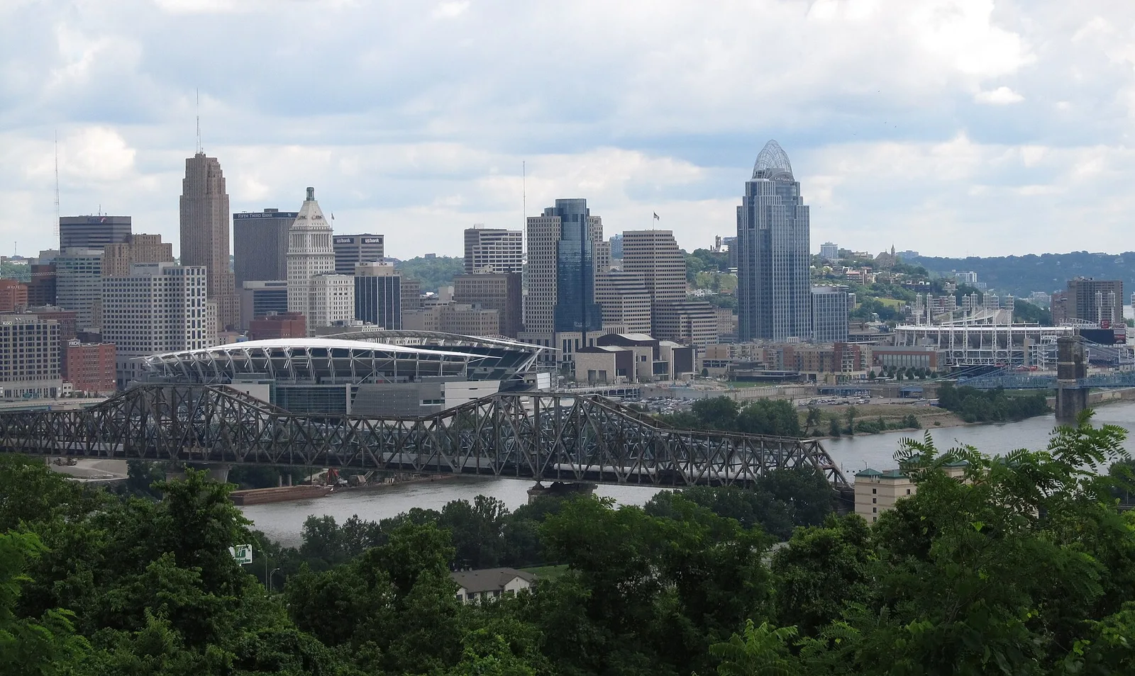 Vista de Cincinnati, Ohio: Cincinnati Skyline from Devou Park
