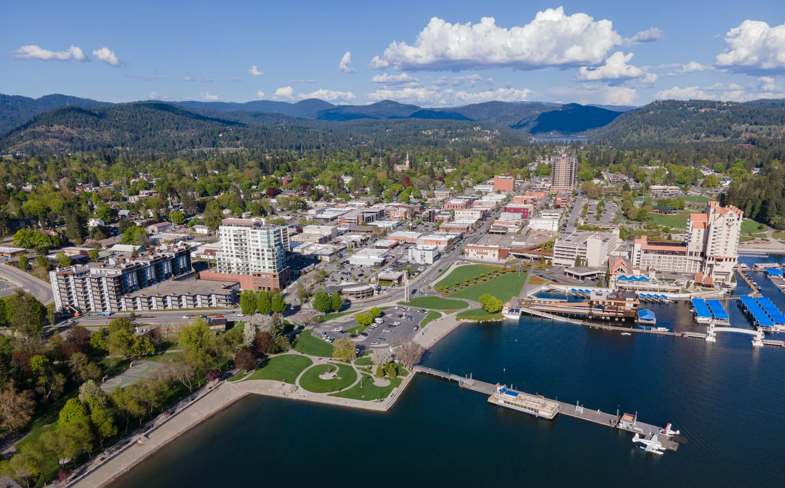 Coeur d'Alene, Idaho: Coeur d'Alene aerial, May 2023 (cropped)