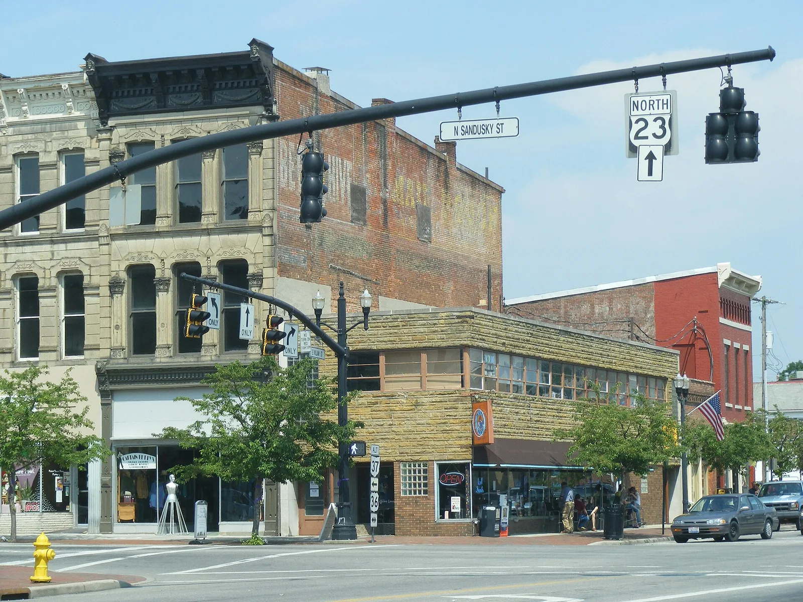 Vista de Delaware, Ohio: SanduskyStDelawareOhio