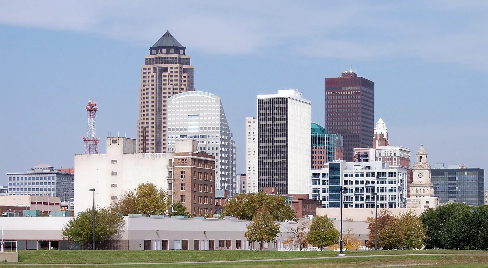 Des Moines, Iowa 当地景观:Des Moines skyline
