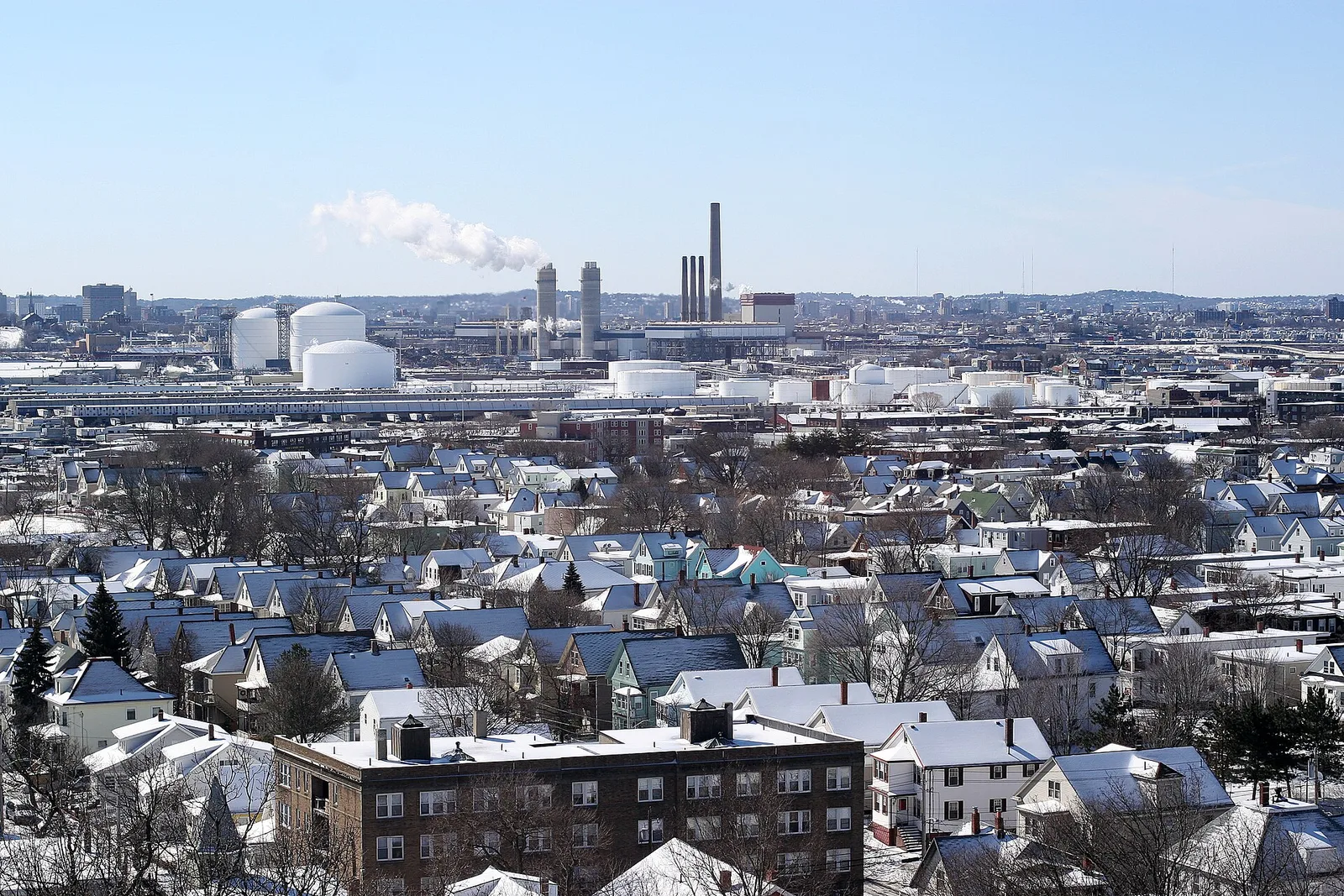 Vista de Everett, Massachusetts: Everett winter