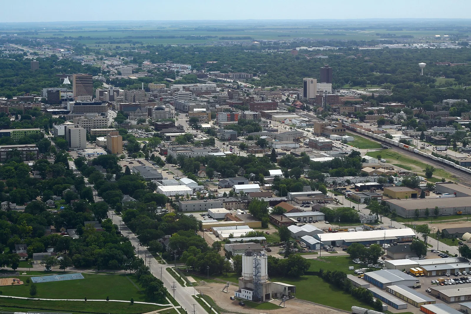 Fargo, North Dakota: Downtown Fargo Aerial - Facing Southeast (51009704407)