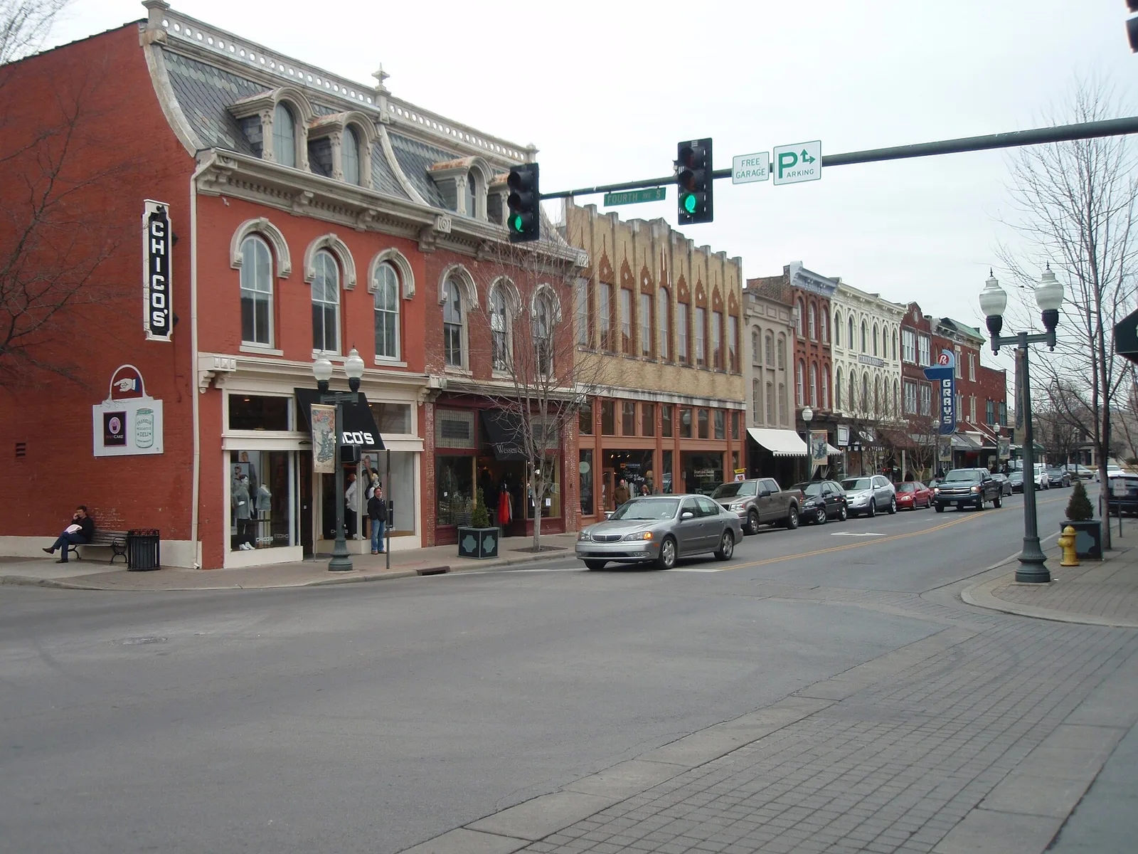 Franklin, Tennessee 当地景观:4th ave main street historic franklin tennessee 2010