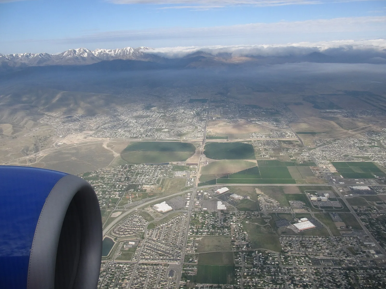 Regional aerial view of Herriman and Riverton, Utah.
