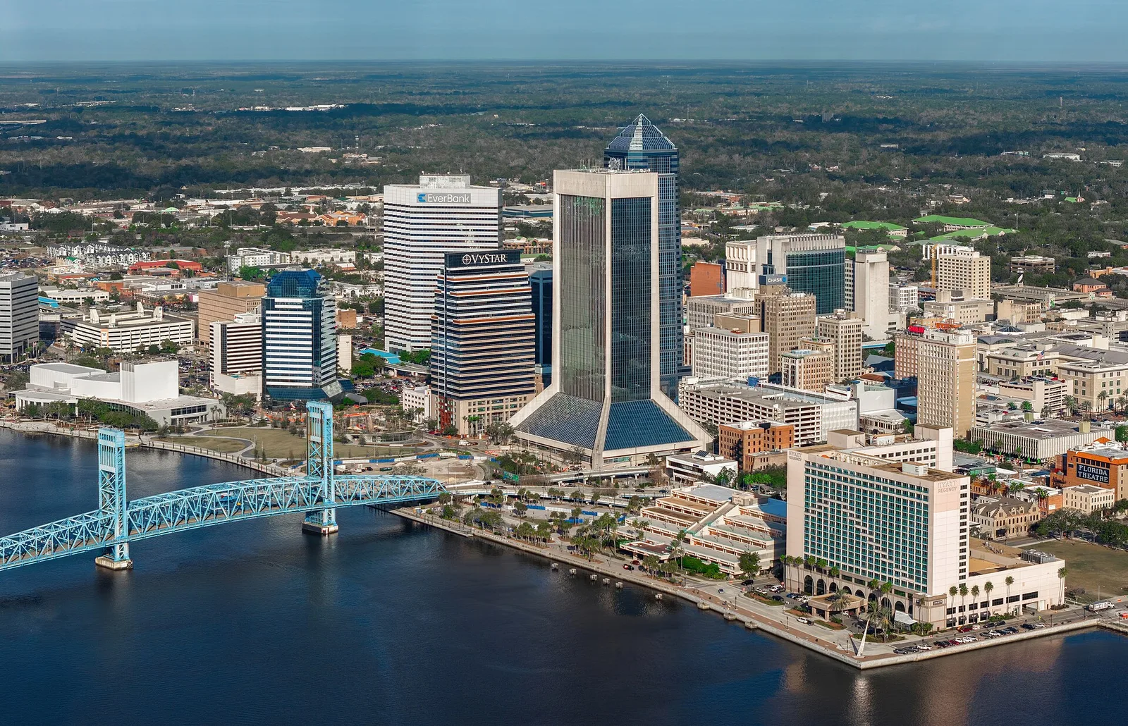 Jacksonville, Florida 当地景观:Jacksonville skyline