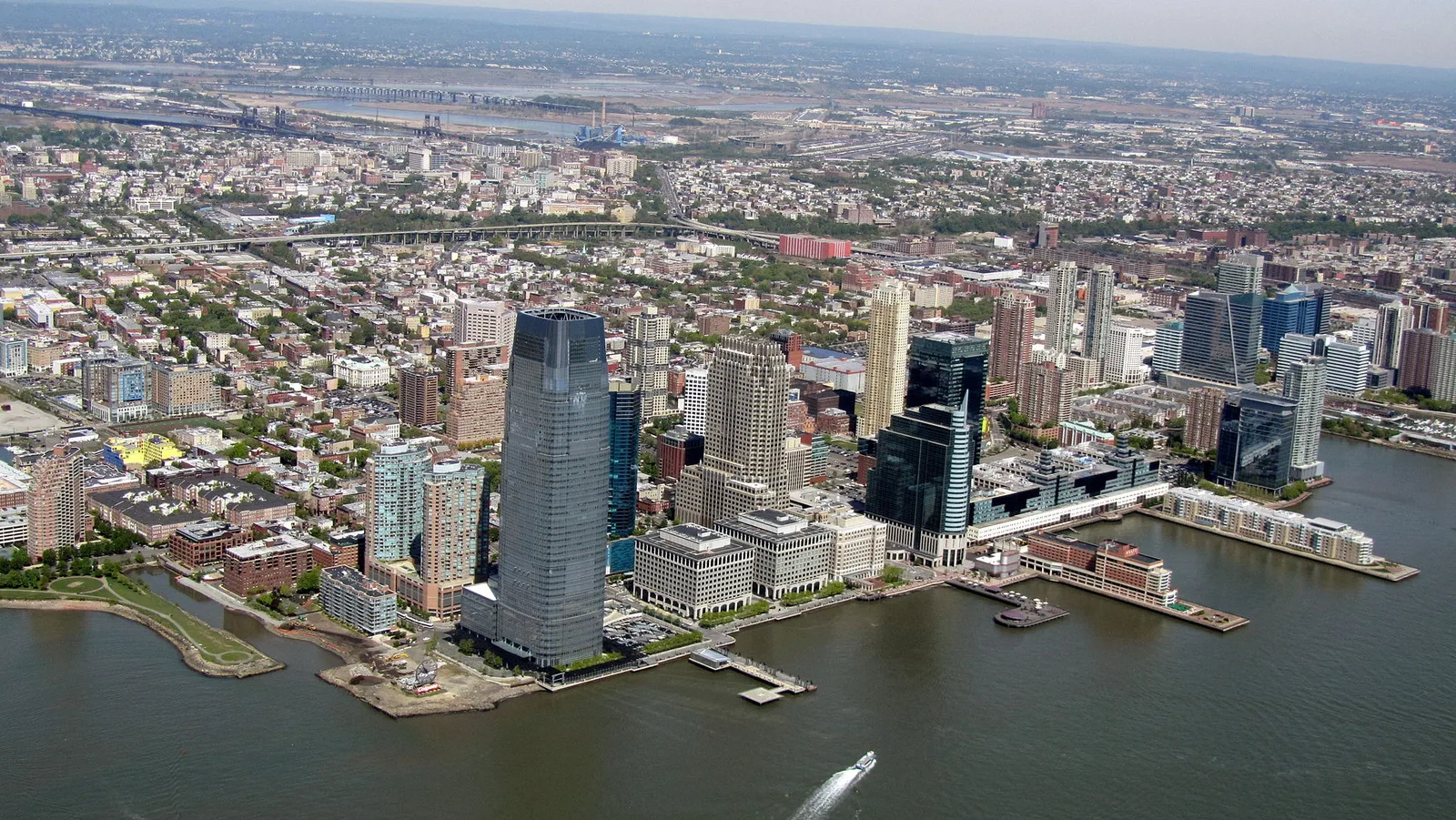 Jersey City, New Jersey: Jersey City from a helicopter