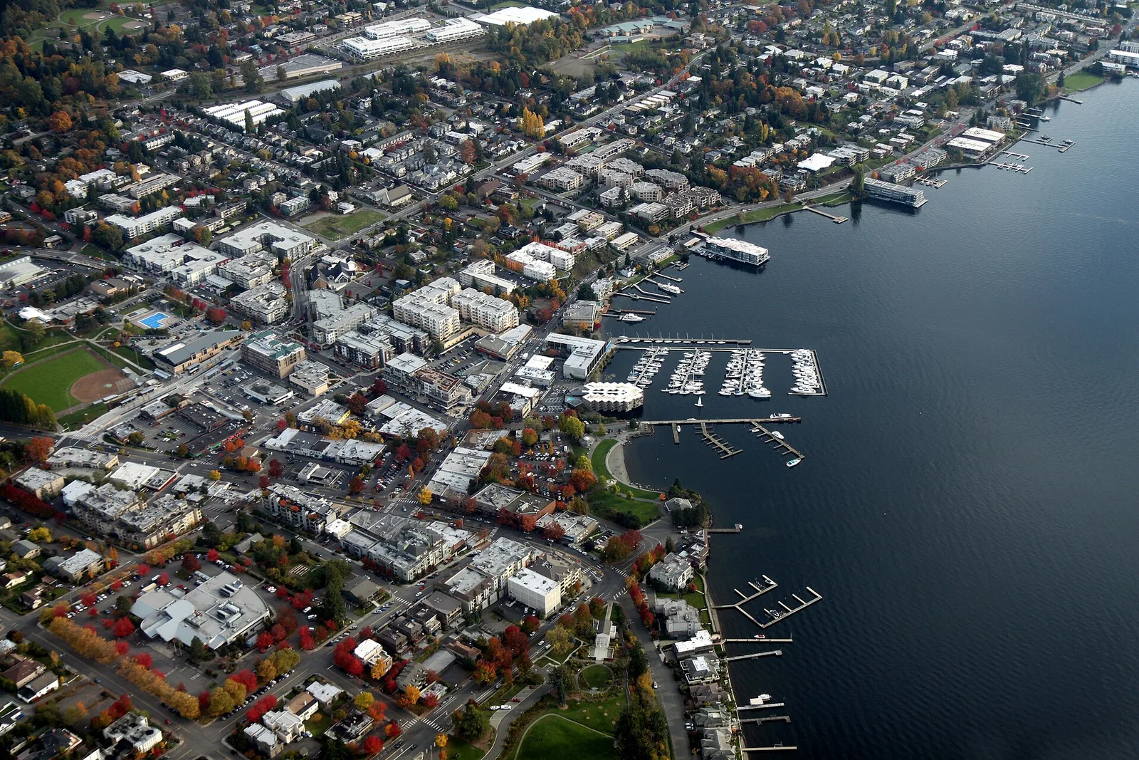 Vista de Kirkland, Washington: Aerial Kirkland Washington November 2011