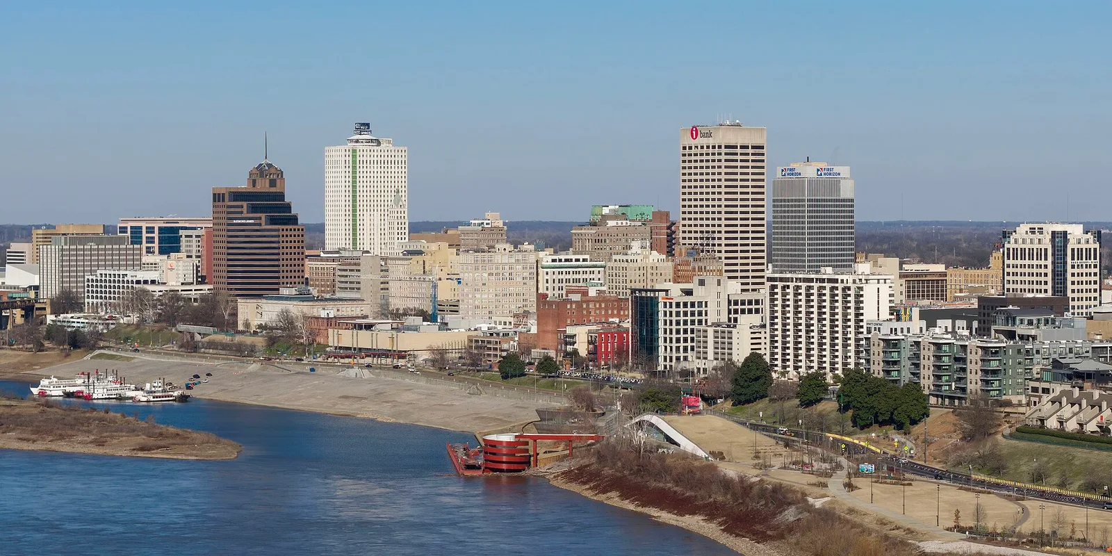 Vista de Memphis, Tennessee: Skyline of Memphis, TN