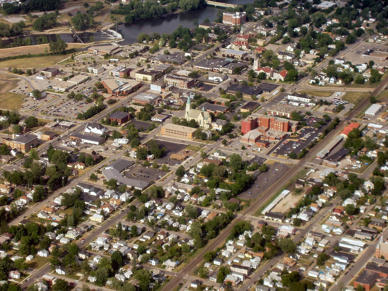 Vista de Mishawaka, Indiana: Mishawaka-downtown-south