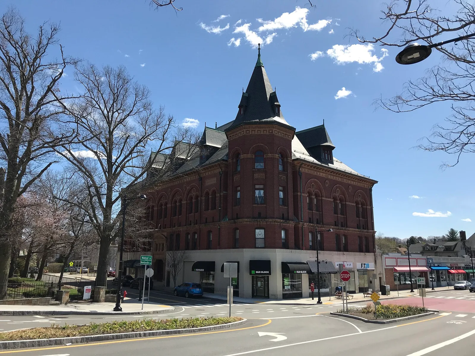 Newton, Massachusetts: Masonic Building, 2022, Newtonville MA