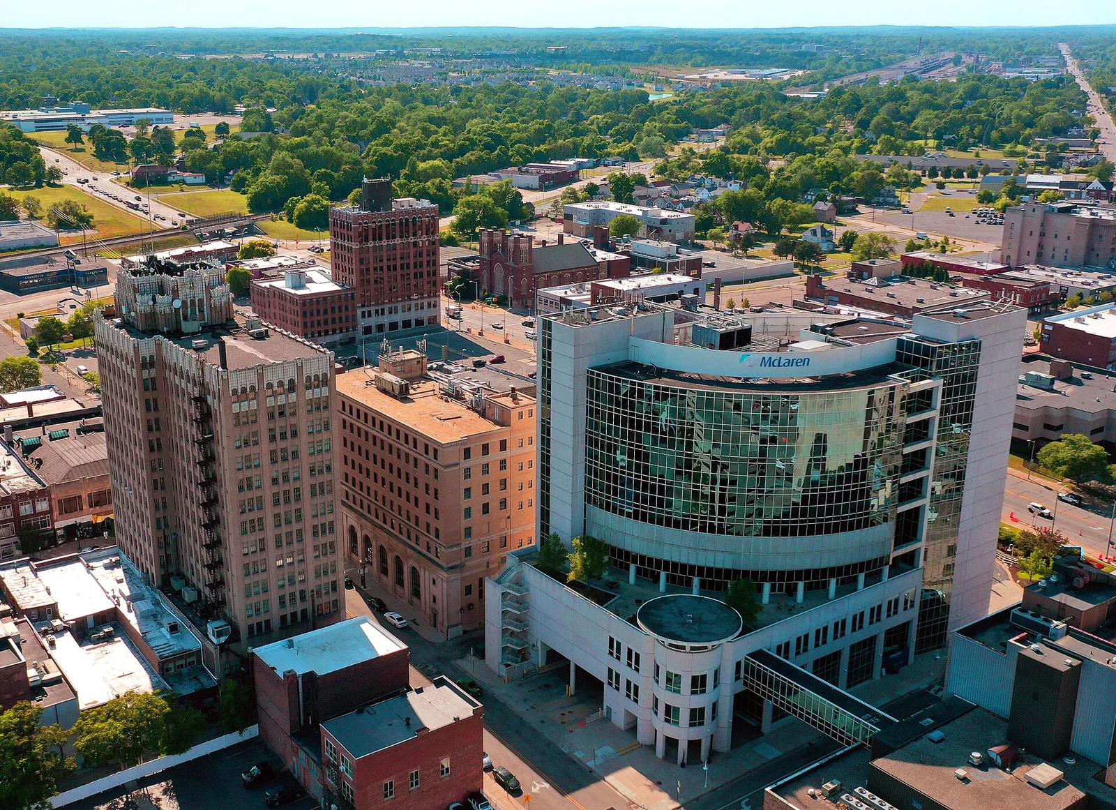 Vista de Pontiac, Michigan: Downtown Pontiac MI
