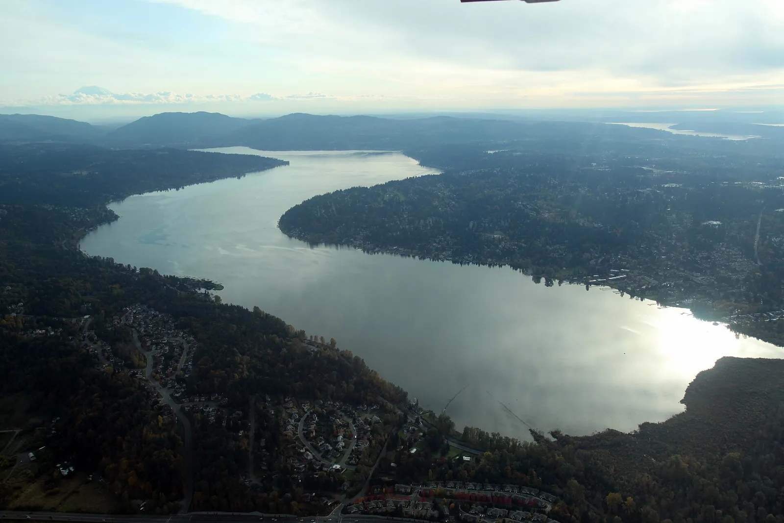 Sammamish, Washington: Aerial Lake Sammamish November 2011