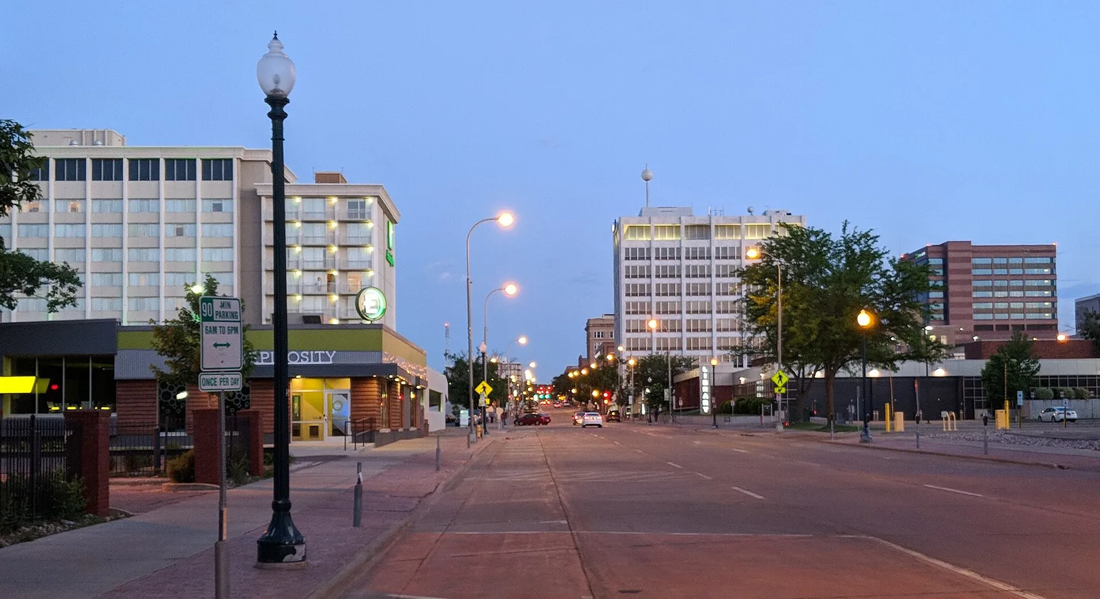 Sioux Falls, South Dakota: Downtown Sioux Falls in the evening