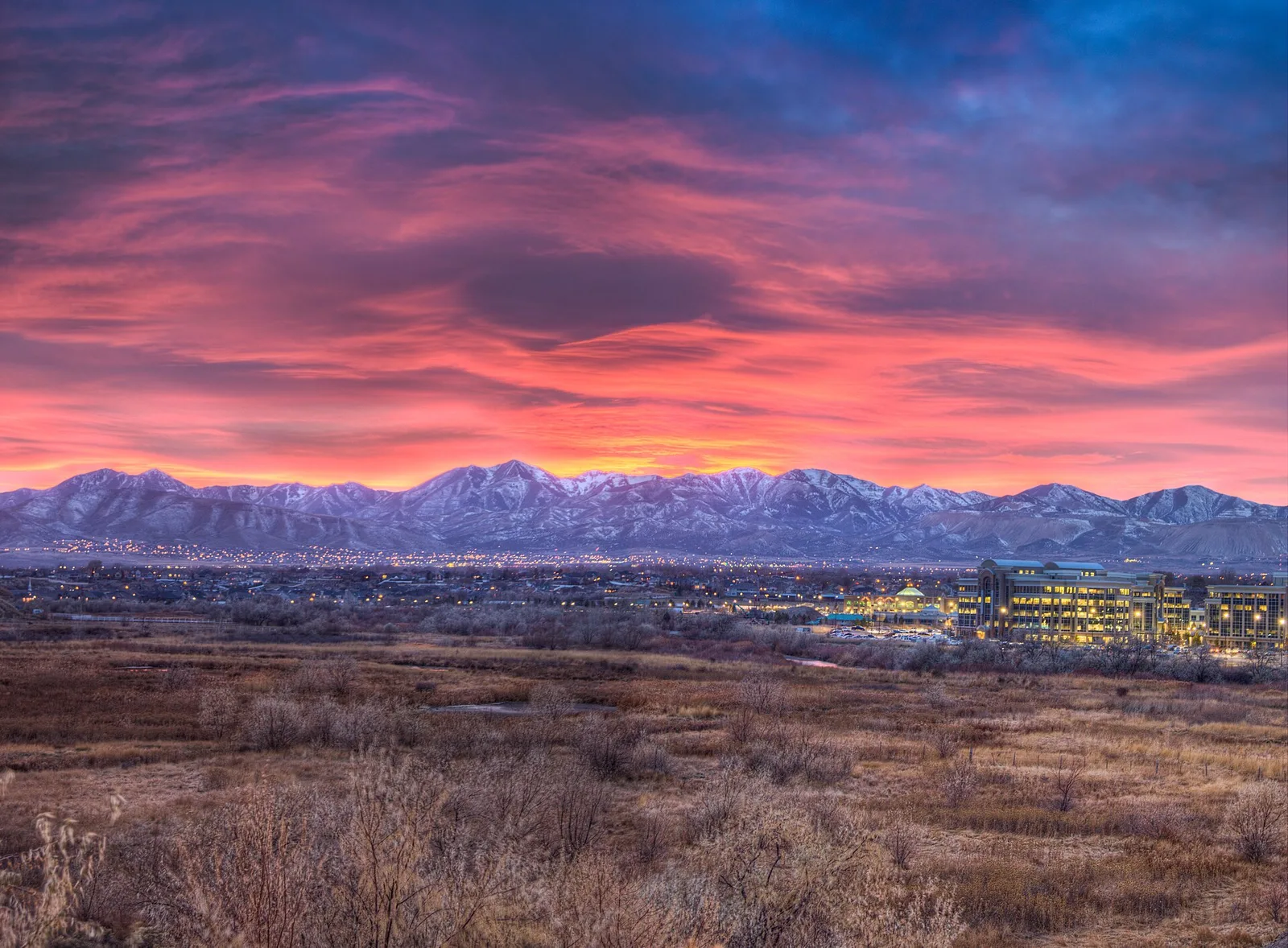 South Jordan, Utah: Another view of the sunset over South Jordan, UT
