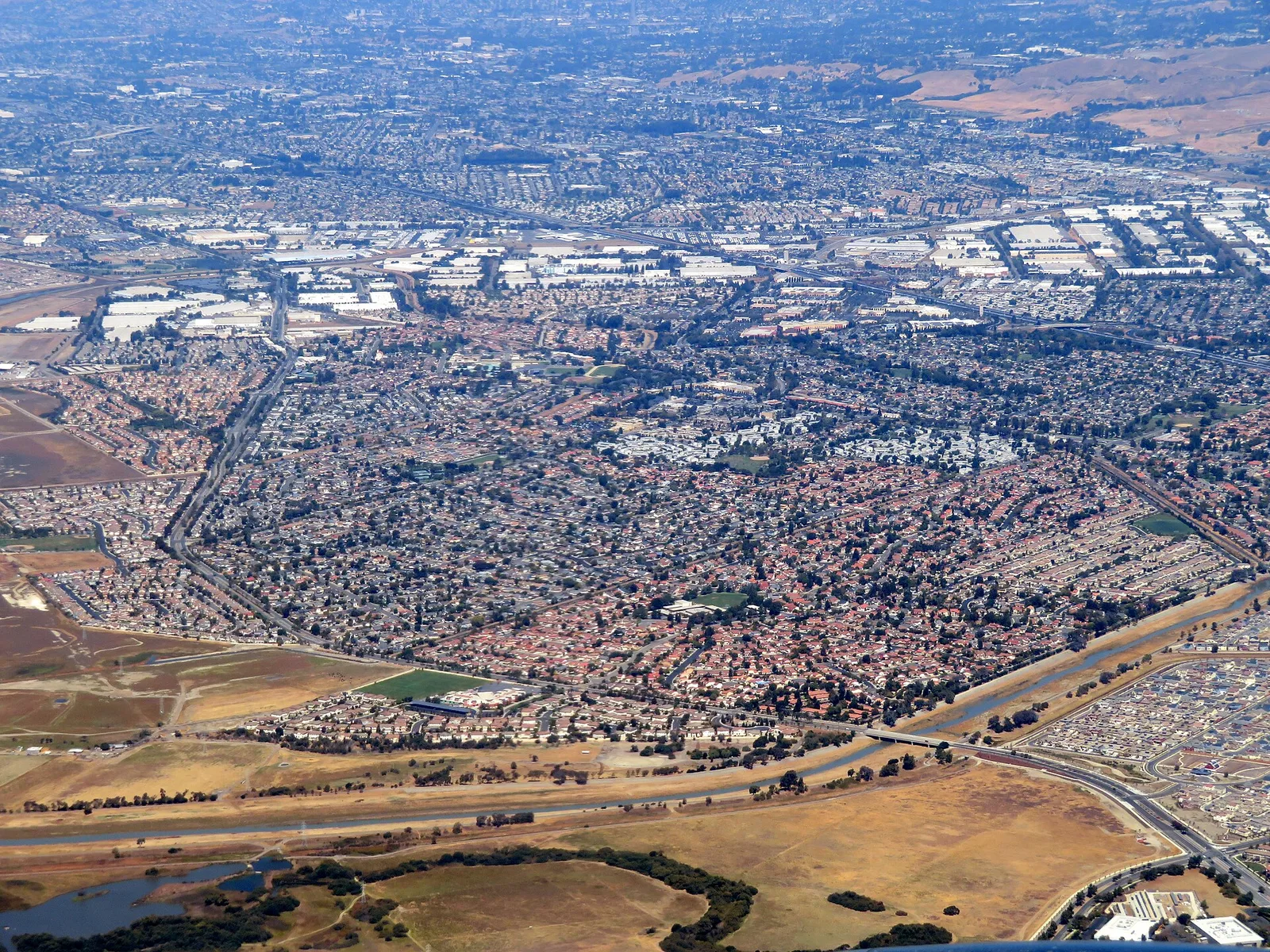 Union City, California 当地景观:Aerial view of Union City, September 2018