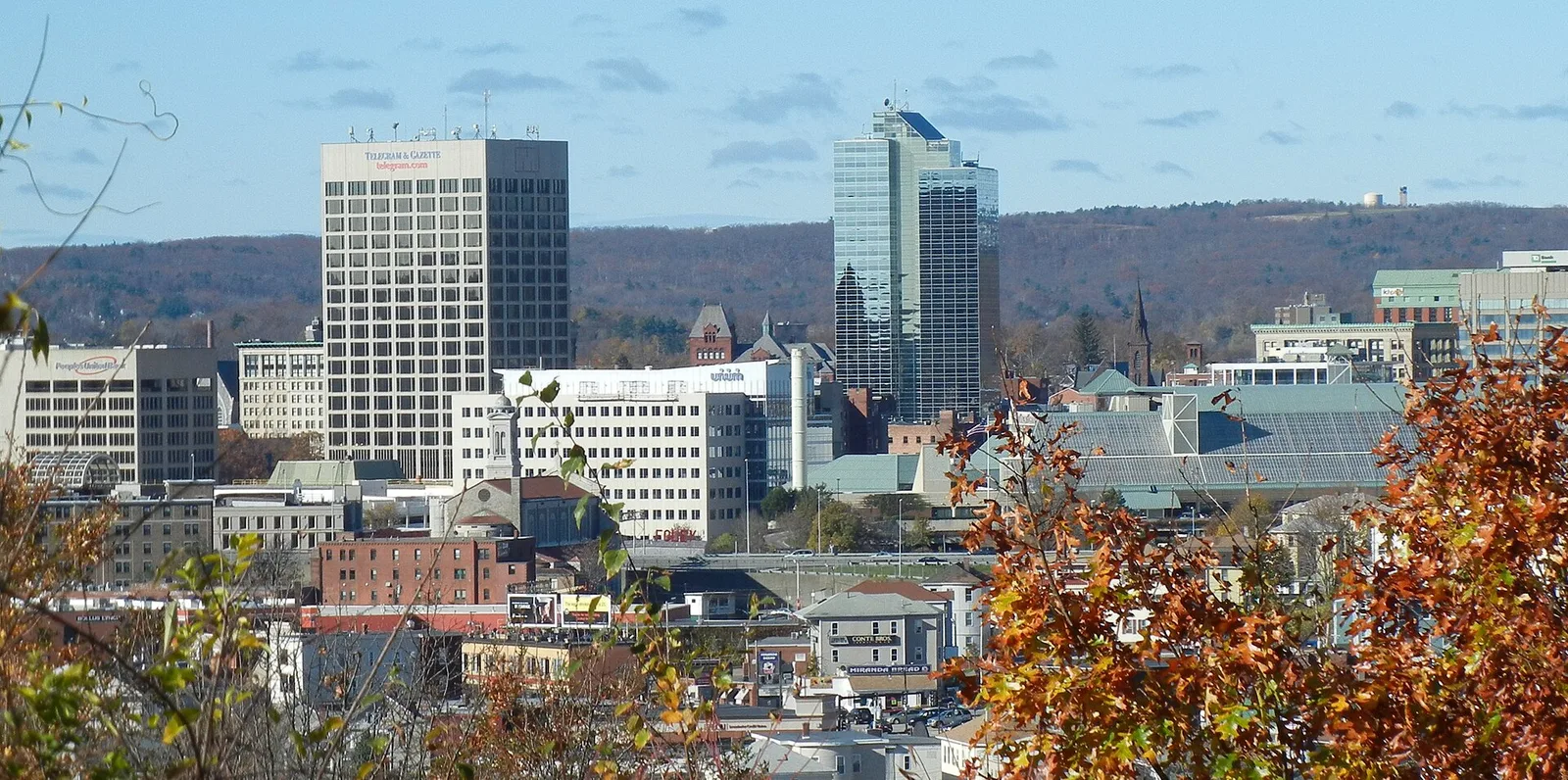 Vista de Worcester, Massachusetts: Downtown Worcester, Massachusetts